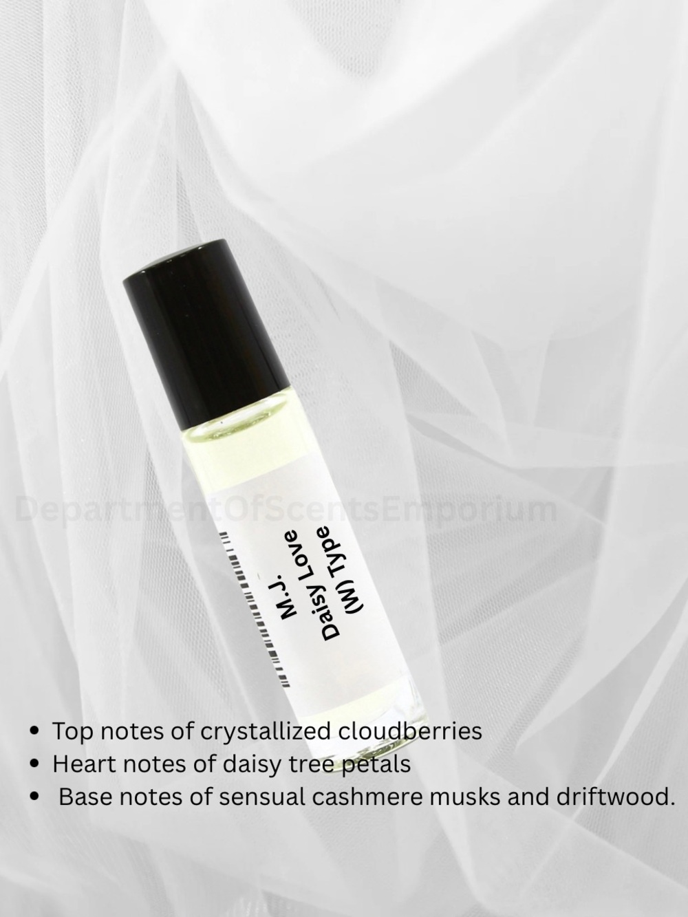 M.J. Daisy Love  W Type Long Lasting  1/3 Oz Uncut Fragrance Oil in Glass Bottle